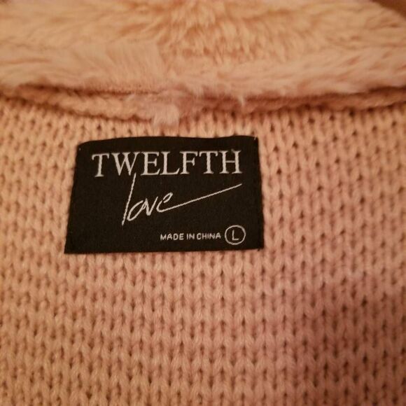 Twelfth Love Blush Pink Faux Fur Sweater Vest Large - Picture 2 of 8